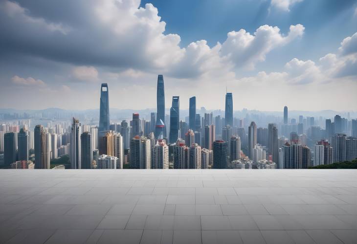 Clouds Over Chongqing A Stunning Cityscape Seen from an Empty Floor