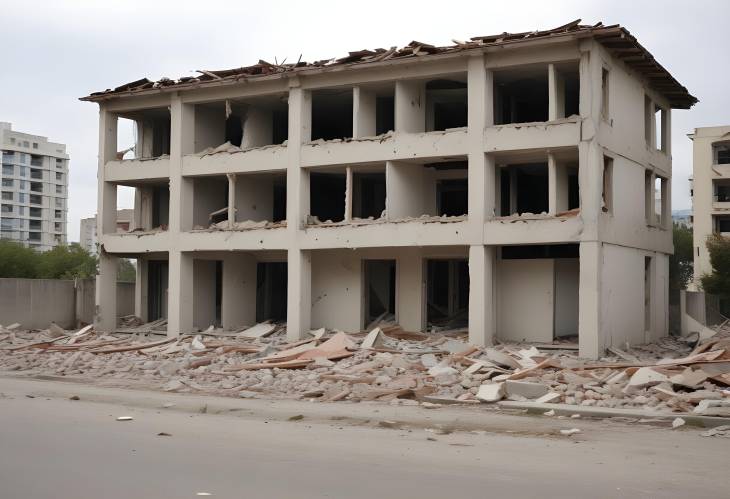 Collapsed Building from 2011 Van Earthquake  Demolition and Destruction