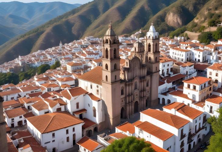 Colonial Taxco Cathedral Sunny Day Highlights in a Magical Mexican Town