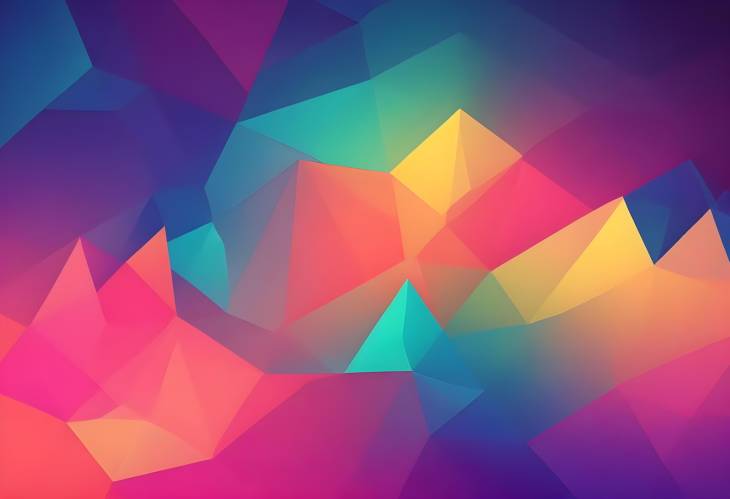 Colorful Abstract Polygonal Background Bright Gradient and Geometric Design