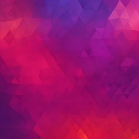 Colorful Abstract Triangle Background with Gradient from Violet to Red