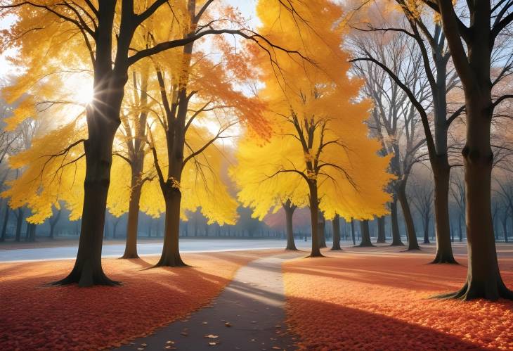 Colorful Autumn Leaves on Weathered Wood