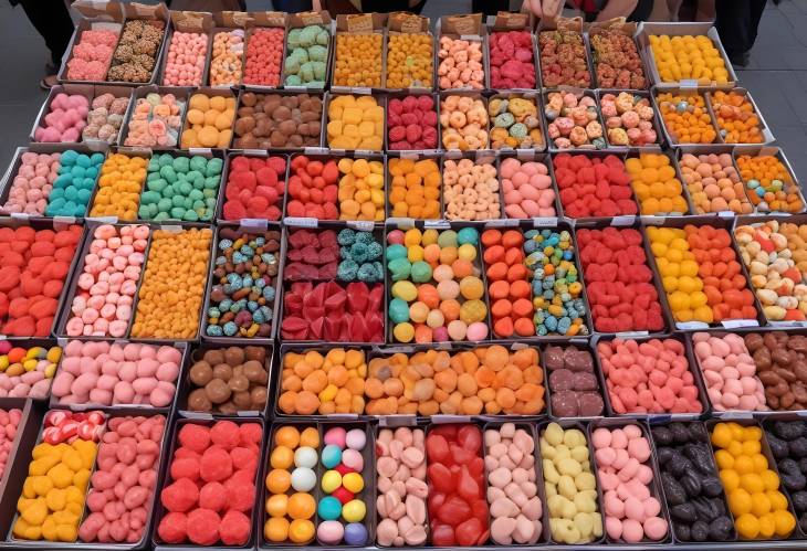 Colorful Candies from Barcelona Market A Rainbow of Sweet Flavors