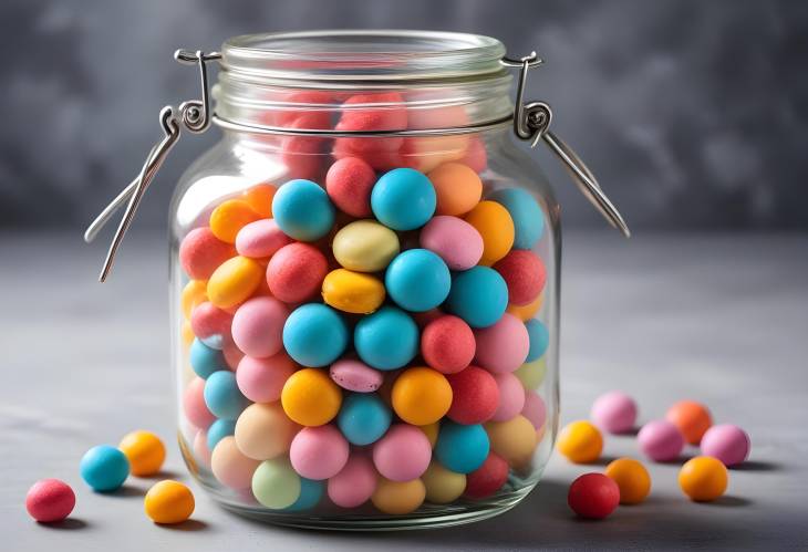 Colorful Candy Treats in a Jar A Visual Delight