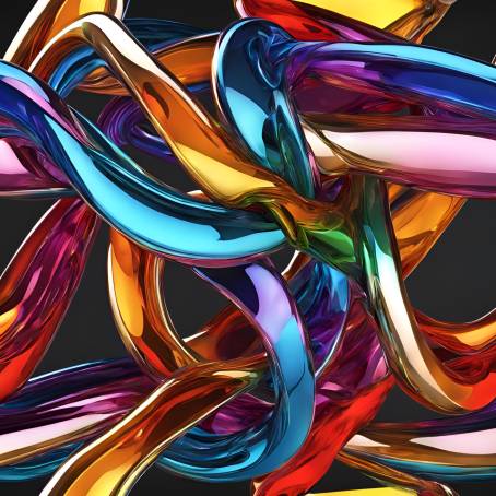 Colorful Glass Knot An Abstract Masterpiece