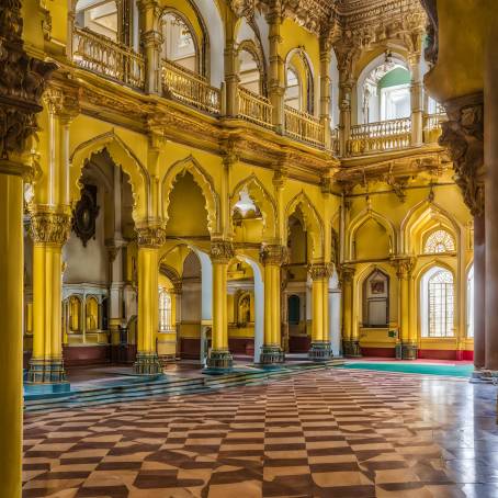 Colorful Interior Design of Mysore Palace, Karnataka A Royal Historical Landmark, India