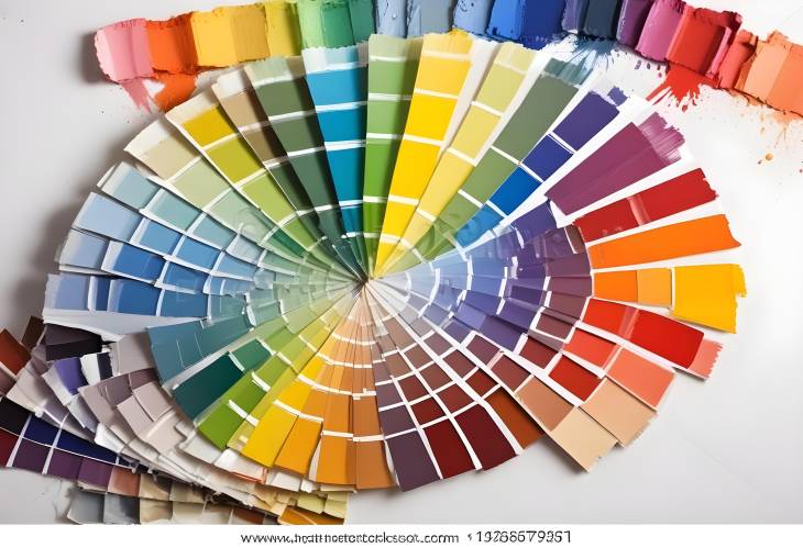 Colorful Paint Samples A Rainbow of Creativity on White