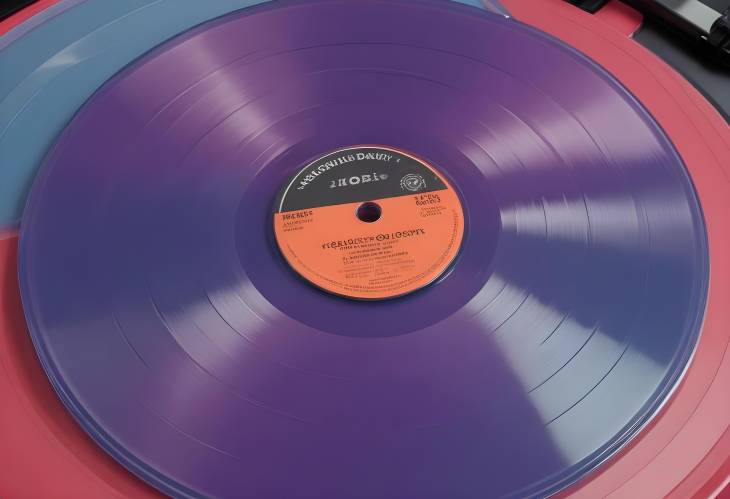 Colorful Vinyl Record Close Up A Timeless Classic