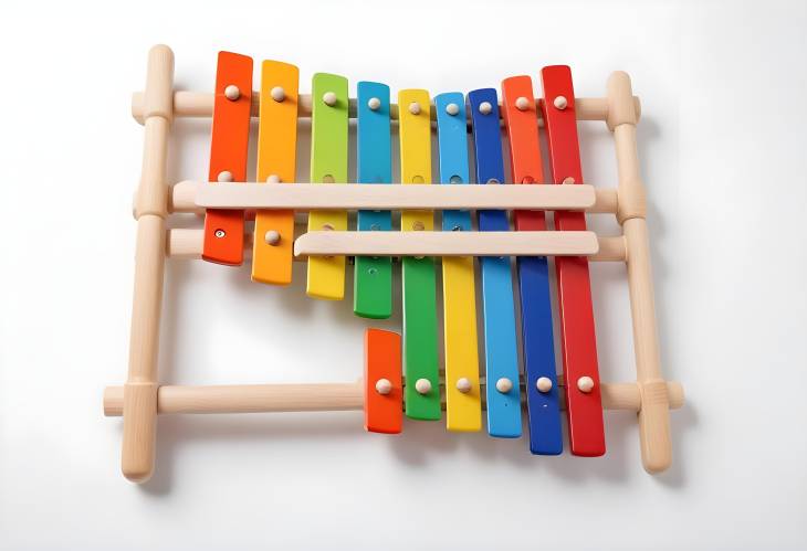 Colorful Xylophone Isolated on White Background Perfect for Music Education and Instrument Photo