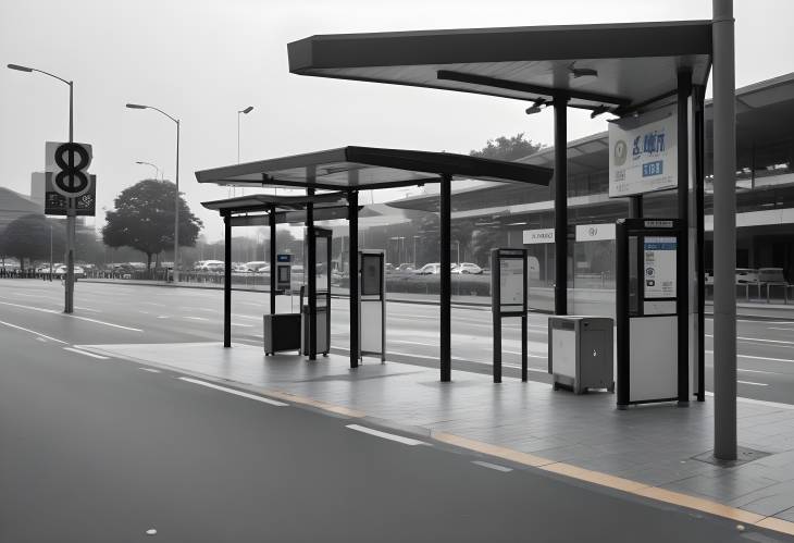 Commuter Life Waiting at the Interchange Bus Stop