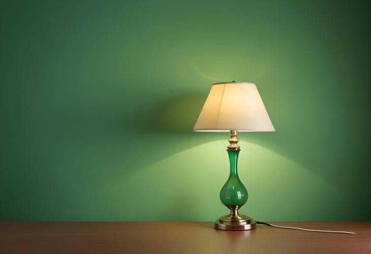 Contemporary Electric Lamp on Green Background, Ideal for Modern Interior Design and Lighting