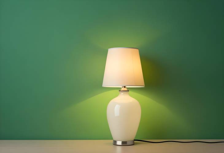 Contemporary Electric Lamp with Green Background, Perfect for Adding a Touch of Elegance to Space