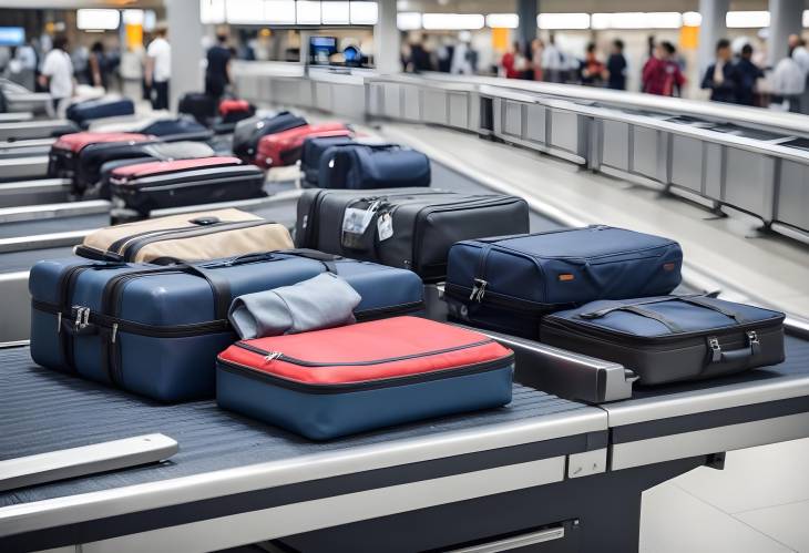 Conveyor Belt with Luggage at Airport, Passenger Baggage and Travel Essentials