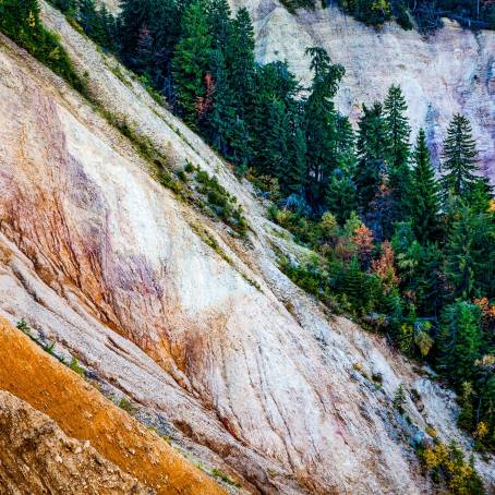 Cracked Roads and Cliff Erosion Due to Landslides and Soil Erosion