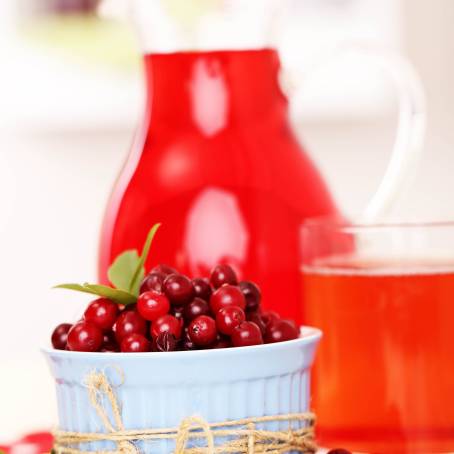 Cranberries Falling and Levitating on Isolated White