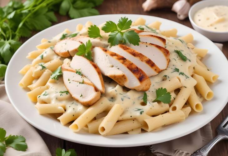 Creamy Alfredo Pasta with Grilled Chicken