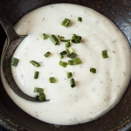 Creamy Homemade Ranch Dressing with Herbs in a Jar