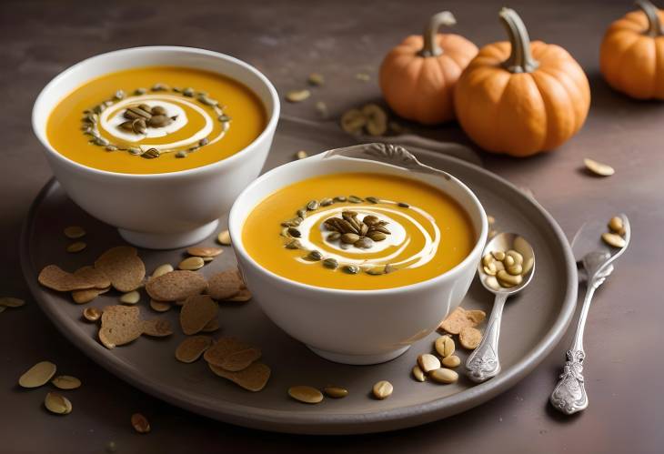 Creamy Pumpkin Soup with Roasted Pumpkin Seeds