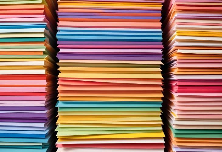 Creative Colored Paper Stack for Arts and Crafts Projects