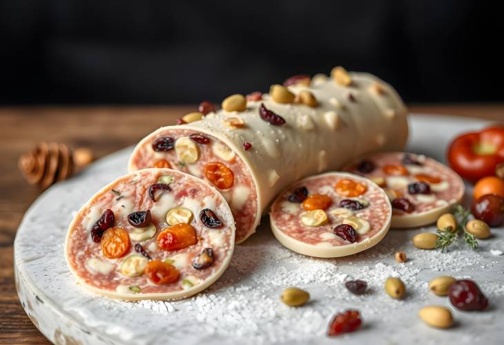 Creative White Chocolate Salami with Dried Fruit and Pistachio  A No Bake Dessert Roll