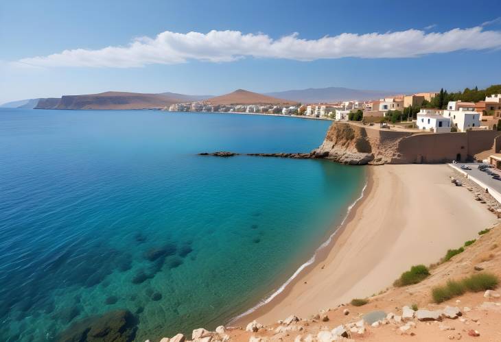 Cretes Coastal Gem Chania Bay on a Sun Drenched Summer Day