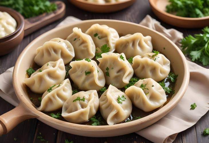 Crispy Homemade Dumplings with Onion and Parsley  Golden and Savory