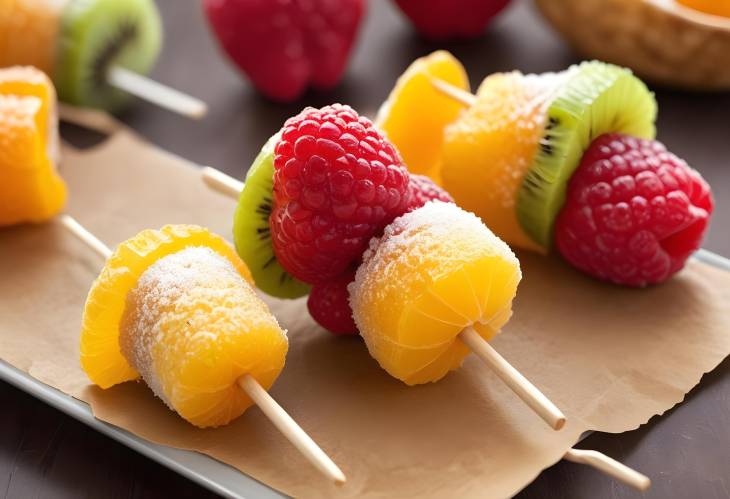 Crispy Sugar Coated Fruit on a Stick Sweet, Crunchy, and Delicious