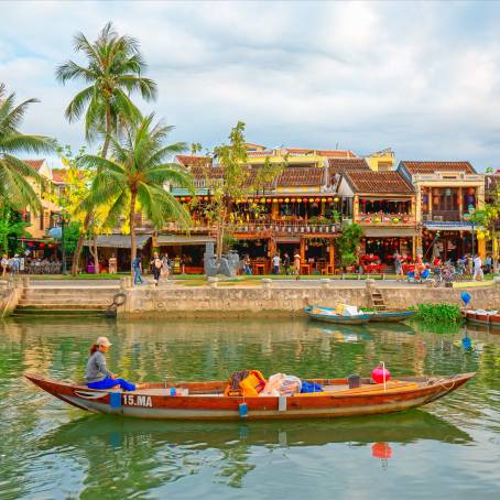 Cultural Reflections Boats on Hoi Ans River