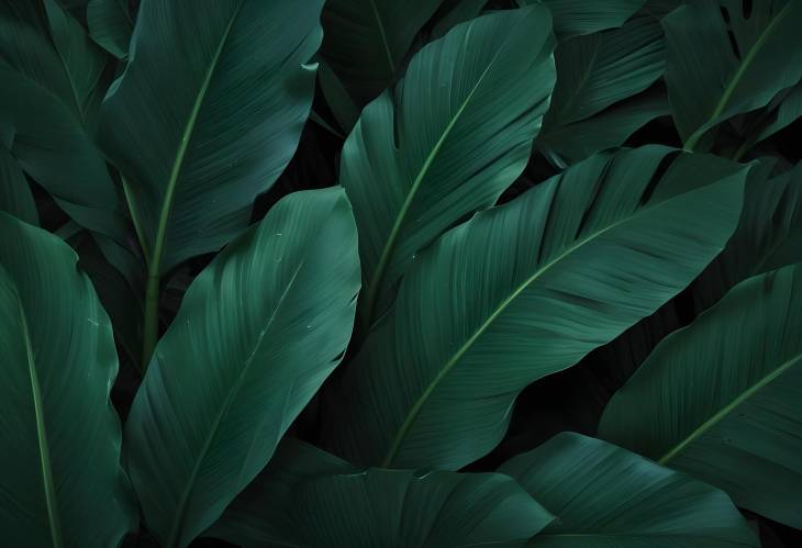 Dark Green Leaf Texture for Nature Background