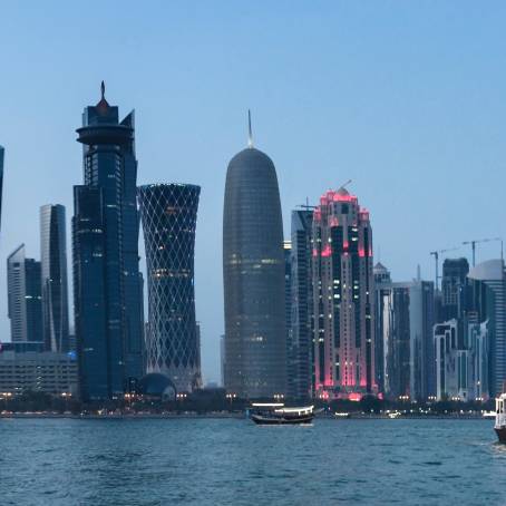 Daytime View of Doha Bay with Skyscrapers and Modern Architecture