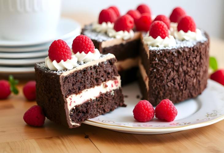 Decadent Chocolate and Raspberry Cake A Perfect Black Forest Wedding Dessert