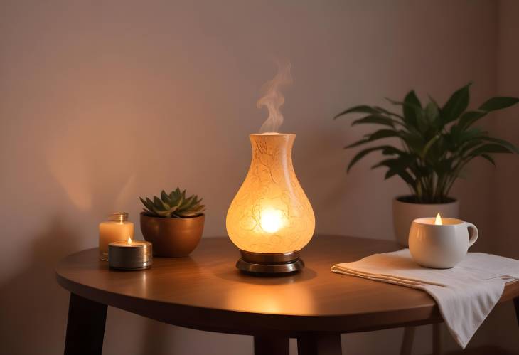 Decorative Aroma Lamp on Table Enhance Your Homes Ambiance