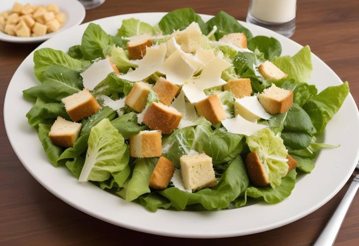 Delicious Caesar Salad Romaine, Croutons, Parmesan, and Creamy Caesar Dressing