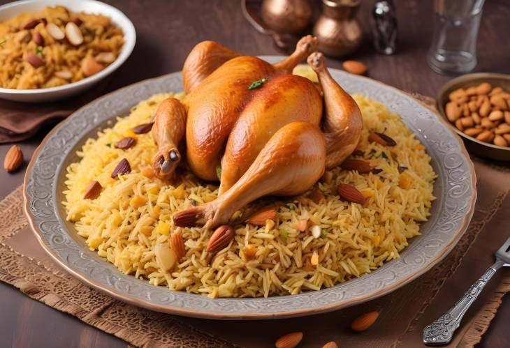 Delicious Chicken Kabsa with Homemade Rice and Saudi Spices