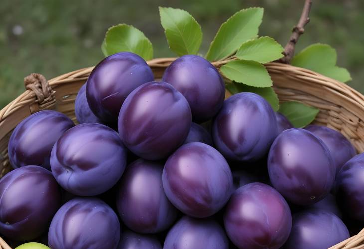 Delicious Damson Plums Small, Tart Purple Fruit for Preserves, Jams, and Baking