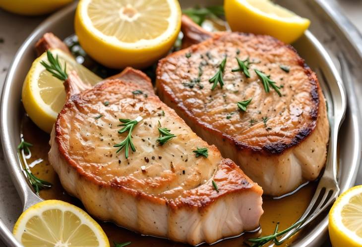 Delicious Garlic Lemon Pork Chops Tenderly Baked with Aromatic and Savory Flavor