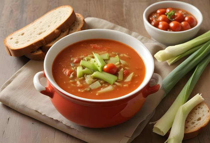 Delicious Leek, Tomato, and Bread Soup Comfort Food at Its Best