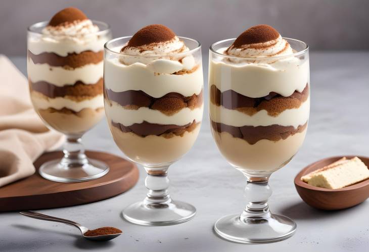 Delicious Tiramisu Dessert with Coffee and Mascarpone Layers