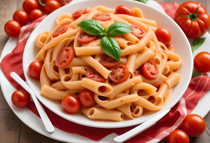 Delicious Wide Ribbon Pasta with Tomato Herb Sauce