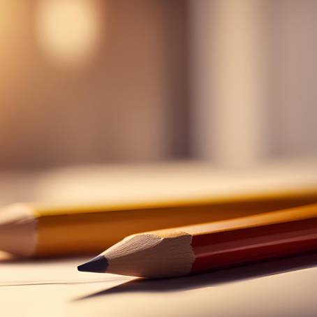 Detailed CloseUp of Broken Pencil Tip and Graphite Against Red Background