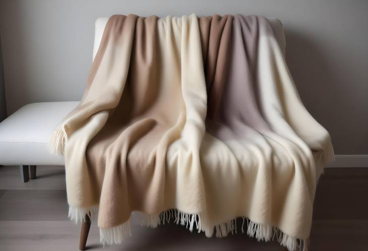 Detailed High Resolution Image of Mohair and Ring Yarn Throw Blanket