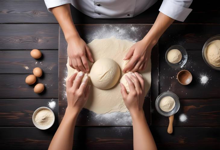 Dough Preparation by Chef Dark Wood Culinary Scene