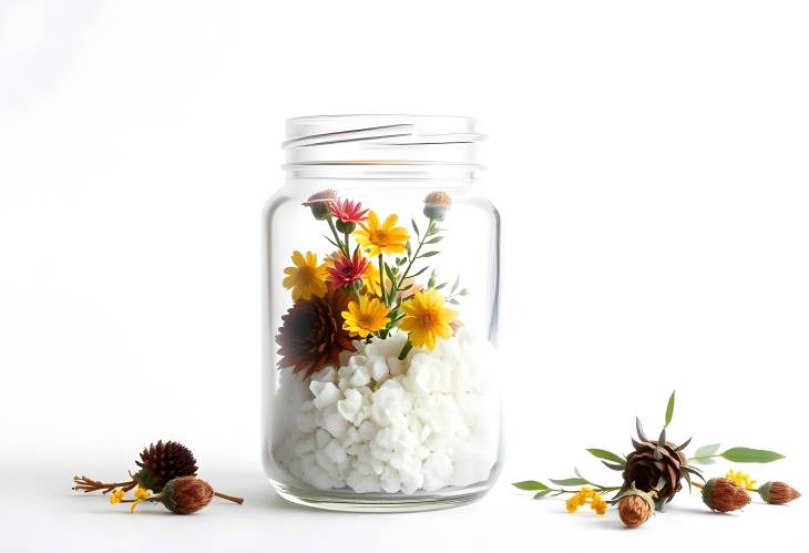 Dreams Preserved in a Glass Jar Isolated White Background for Dreamy Imagery