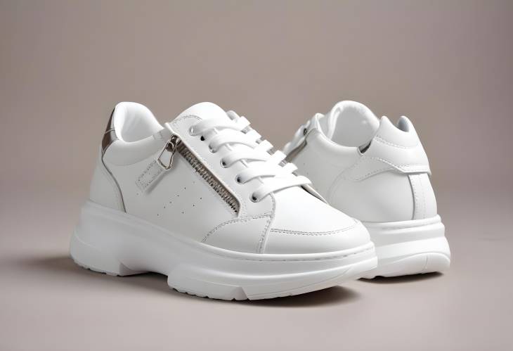 Durable White Leather Women Sports Sneakers for Every Workout