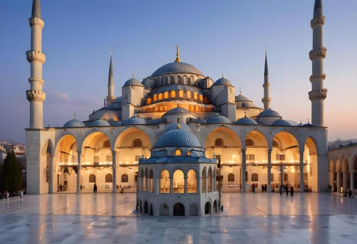 Elegant Blue Mosque Sultanahmet Camii Istanbul Iconic Historical Site and Cultural Landmark