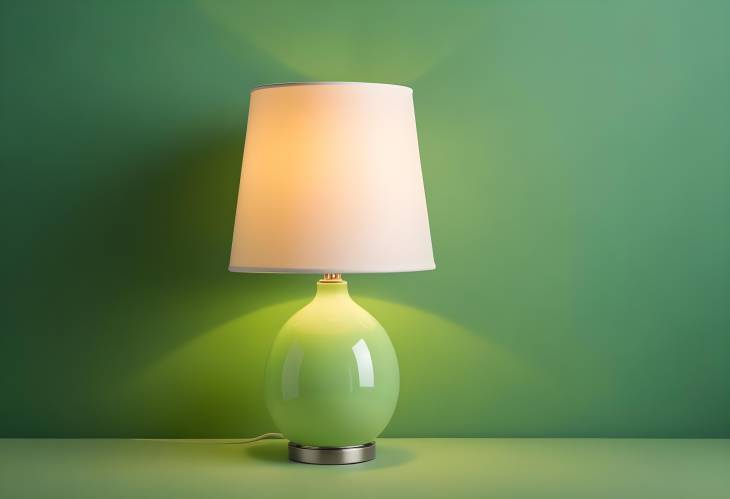 Elegant Electric Lamp Set Against a Lush Green Background, Ideal for Home and Office Settings