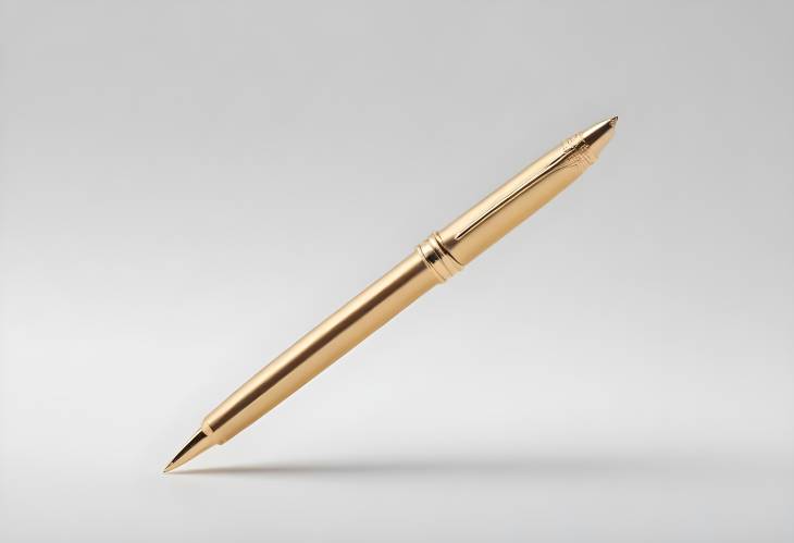 Elegant Gold Pen Isolated on White Background A Premium Writing Tool for Refined Professionals