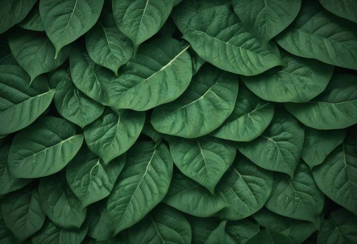 Elegant Green Leaf with Detailed Natural Texture for Wallpaper