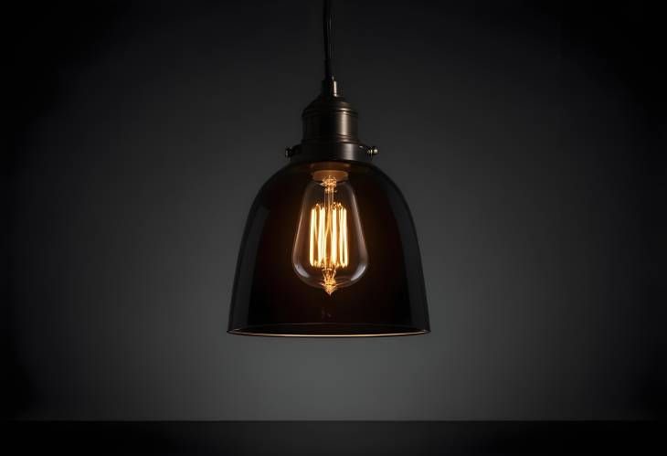 Elegant Lamp Isolated on Black Background A Modern Design with a Timeless Appeal