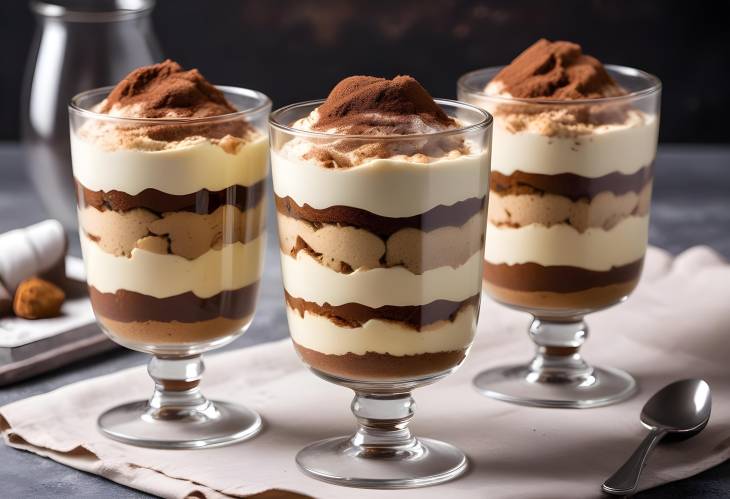 Elegant Tiramisu Dessert with Layers of Coffee and Mascarpone Cream